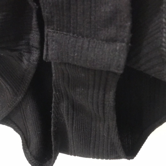 Black Body Suit with Ruffled Straps - Picture 7 of 8